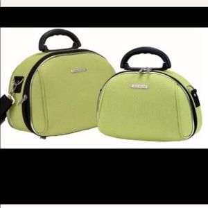 Luca Vergani Designer 2 piece Cosmetic Luggage Set